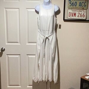 Joie White Culotte Jumpsuit with Tie Waist